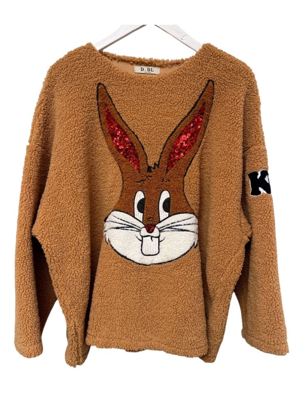 Rabbit Novelty Top Oversized XXL Brown Teddy Fleece Party Halloween Bunny